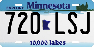 MN license plate 720LSJ
