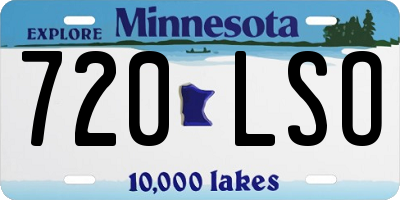 MN license plate 720LSO