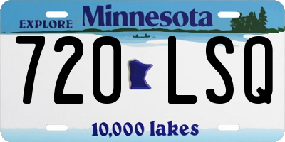 MN license plate 720LSQ