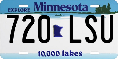 MN license plate 720LSU