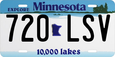 MN license plate 720LSV