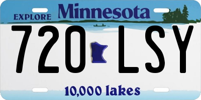 MN license plate 720LSY
