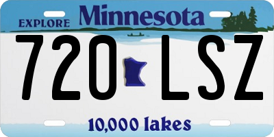 MN license plate 720LSZ
