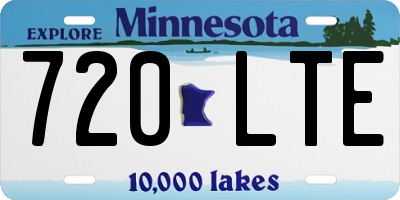 MN license plate 720LTE
