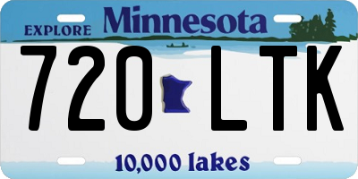 MN license plate 720LTK