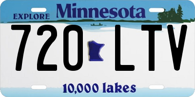 MN license plate 720LTV