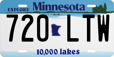 MN license plate 720LTW