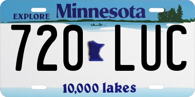 MN license plate 720LUC