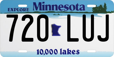 MN license plate 720LUJ