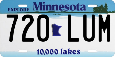 MN license plate 720LUM