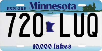 MN license plate 720LUQ