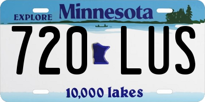 MN license plate 720LUS