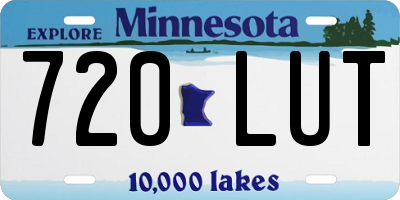 MN license plate 720LUT