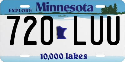 MN license plate 720LUU