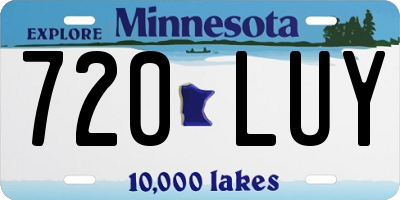 MN license plate 720LUY