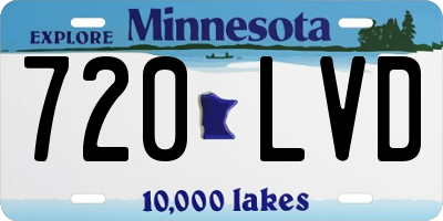 MN license plate 720LVD