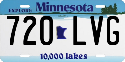 MN license plate 720LVG