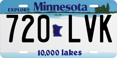 MN license plate 720LVK