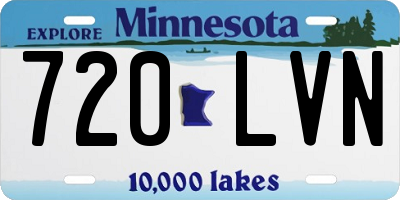 MN license plate 720LVN