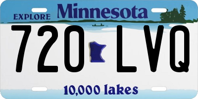 MN license plate 720LVQ