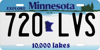 MN license plate 720LVS