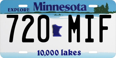 MN license plate 720MIF
