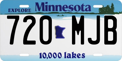 MN license plate 720MJB