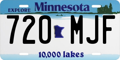 MN license plate 720MJF