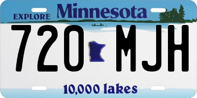 MN license plate 720MJH