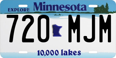 MN license plate 720MJM