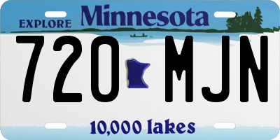 MN license plate 720MJN
