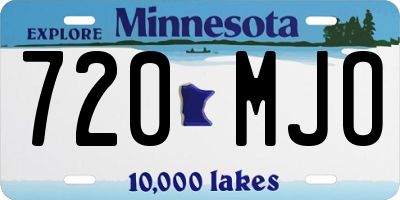 MN license plate 720MJO