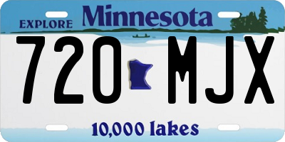 MN license plate 720MJX