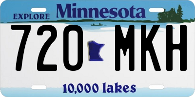 MN license plate 720MKH