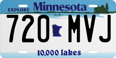 MN license plate 720MVJ