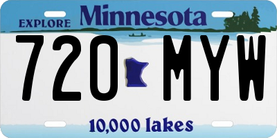 MN license plate 720MYW