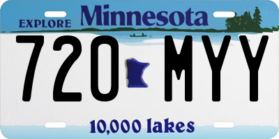 MN license plate 720MYY