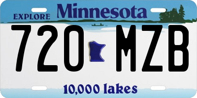 MN license plate 720MZB