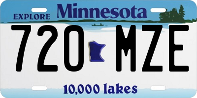 MN license plate 720MZE