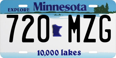MN license plate 720MZG