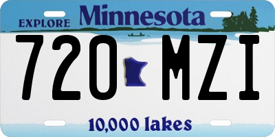 MN license plate 720MZI