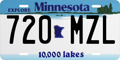 MN license plate 720MZL