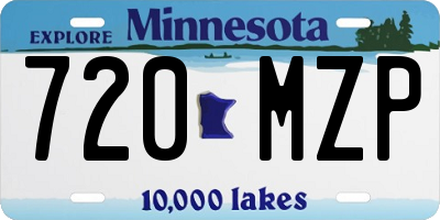 MN license plate 720MZP