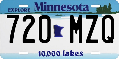 MN license plate 720MZQ
