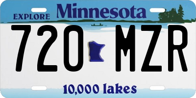 MN license plate 720MZR