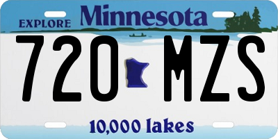 MN license plate 720MZS