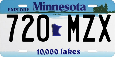 MN license plate 720MZX