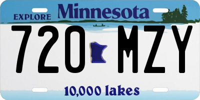 MN license plate 720MZY