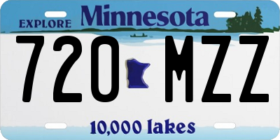 MN license plate 720MZZ