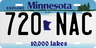 MN license plate 720NAC